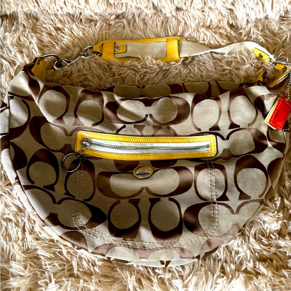Coach Brown and Yellow Women's Bag